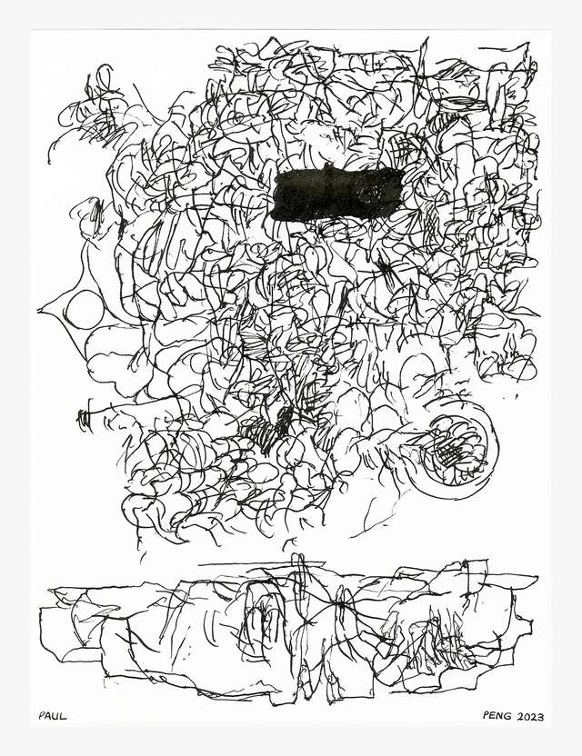 Angel Island | 9″×12″ paper, ink. 2023.